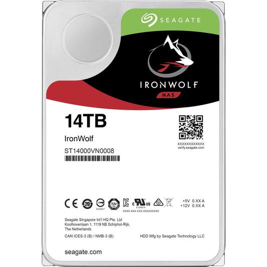 Seagate ST14000VN0008 IronWolf NAS 14Tb SATA-6Gbps 3.5-Inch Hard Drive