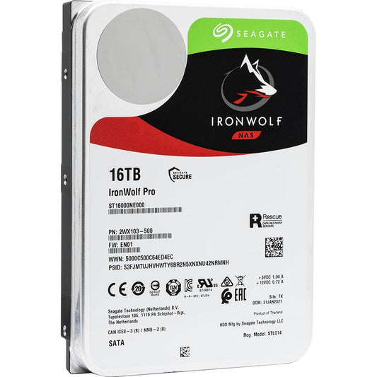 Seagate IronWolf Pro NAS ST16000NE000 16TB 7200RPM SATA 6.0 GB/s 256MB Hard Drive (3.5 inch)