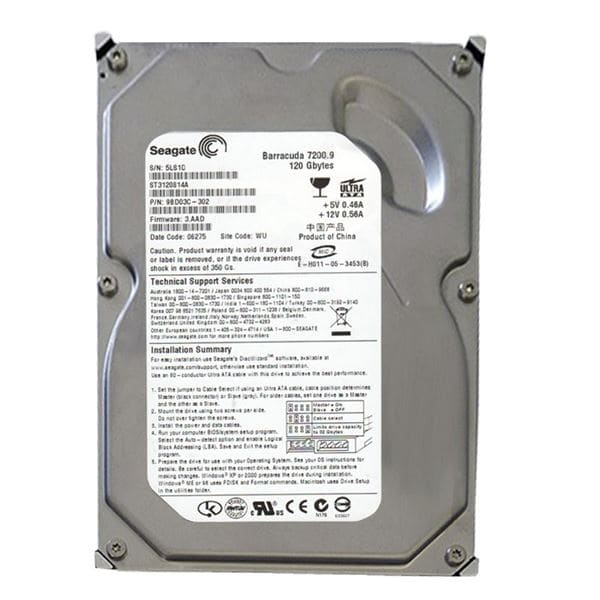 Seagate Barracuda 120 GB - 100 MBps - 7200 rpm