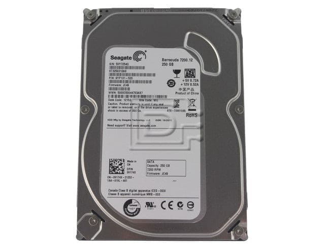 Seagate Barracuda 250 GB Internal hard drive Serial ATA-600 3.5" 7200 rpm