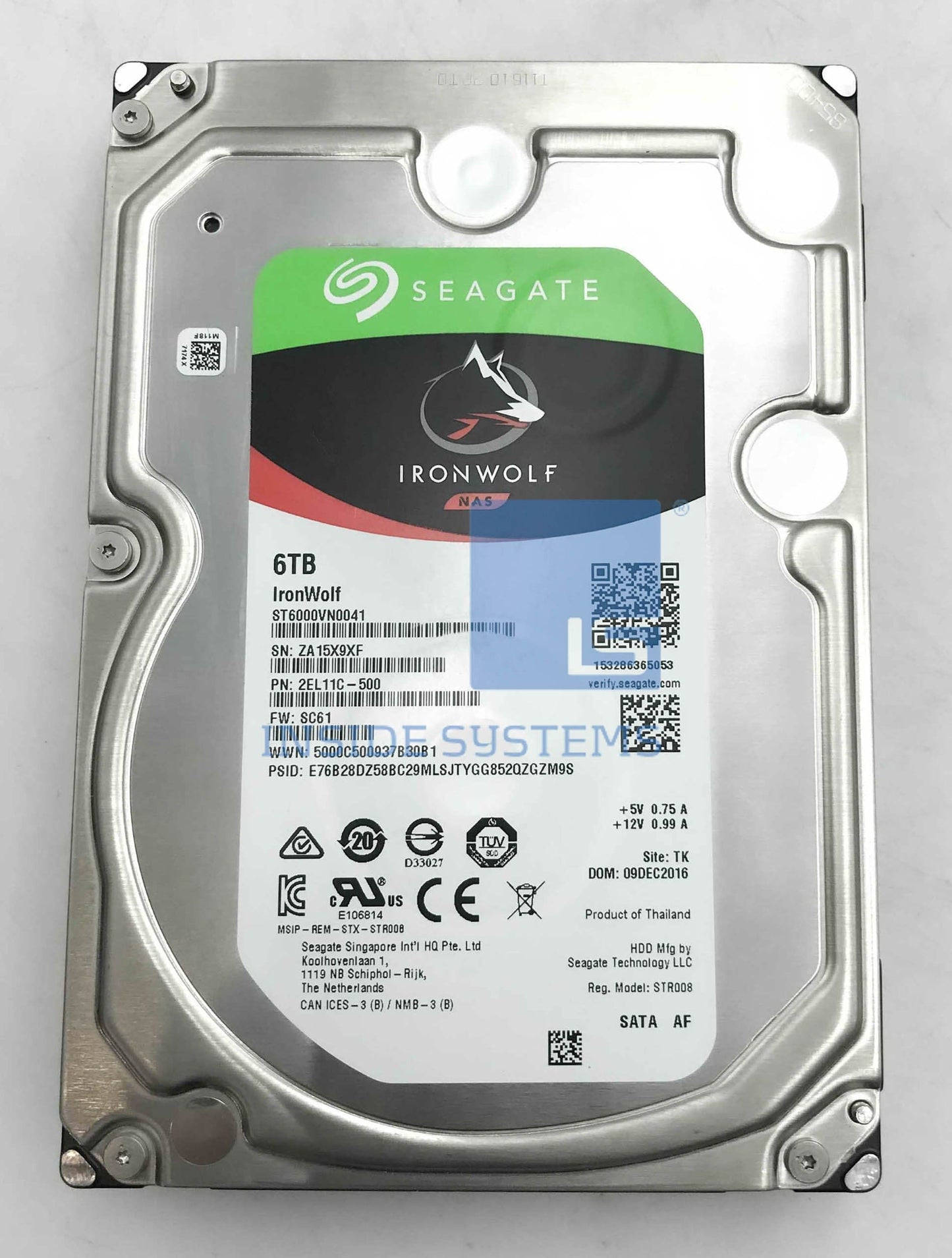 Seagate IronWolf ST6000VN0041 - hard drive - 6 TB - SATA 6Gb/s