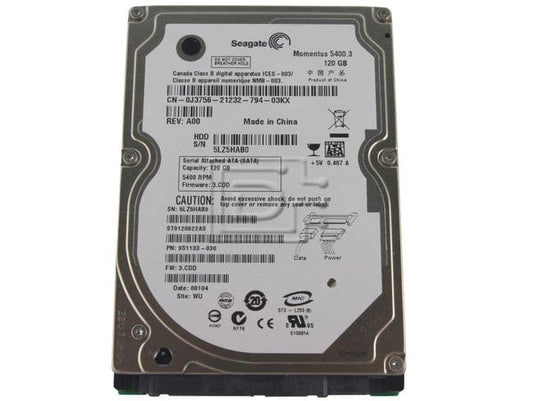 Seagate Momentus 5400.3 ST9120822AS 120GB 5400 RPM 8MB Cache SATA 1.5Gb/s 2.5" Notebook Hard Drive Bare Drive