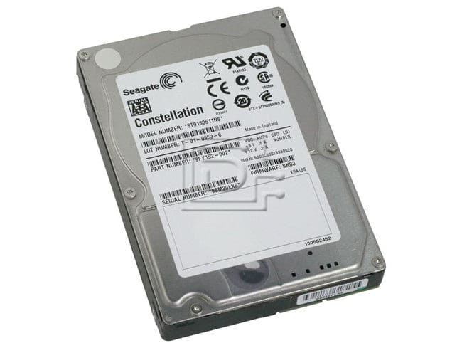 Seagate ST9160511NS Constellation 160Gb 7200Rpm SATA-3.0Gbps 32Mb Cache 2.5-Inch Internal Hot Swappable Hard Drive