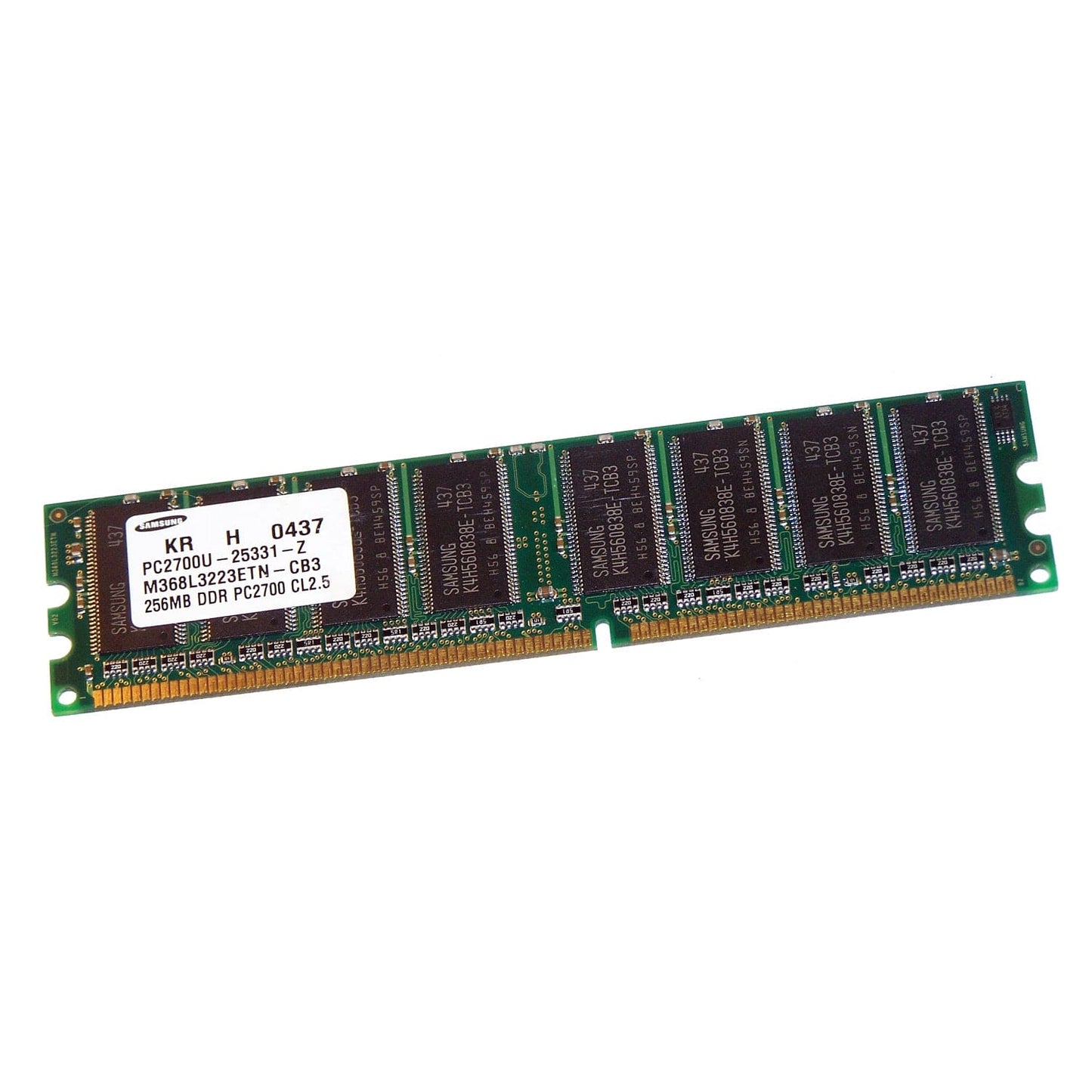 SAMSUNG 256MB 184-Pin DDR SDRAM DDR 333 (PC 2700) Desktop Memory Model M368L3223ETN-CB3