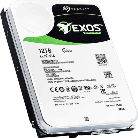 Seagate ST12000NM007G EXOS X16 12TB  7200rpm SATA3 6Gbps Hard Drive