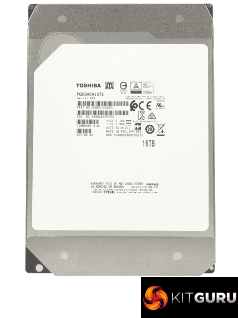 Toshiba MG08ACA16TE 16TB 7200RPM 512e 3.5" SATA Enterprise Desktop Hard Drive