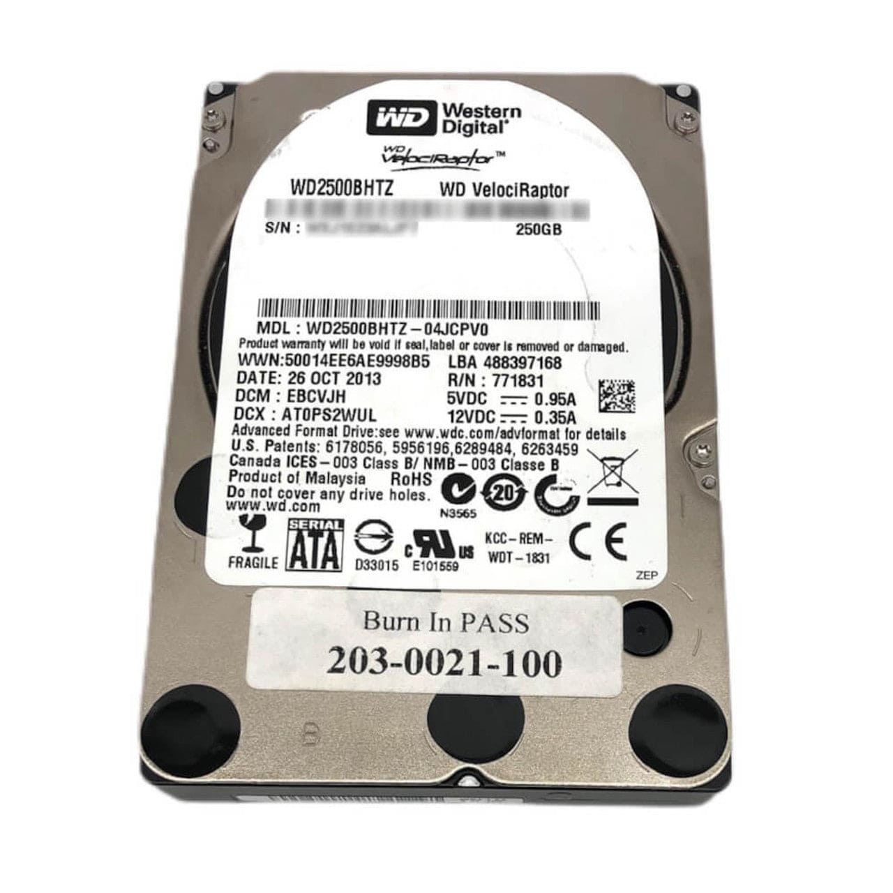 Western Digital VelociRaptor 250GB Internal 10k RPM WD2500BHTZ