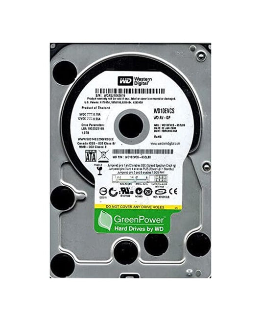 Western Digital WD10EVCS 1TB 7200RPM SATA 3.5" HARD DRIVE Factory Recertified