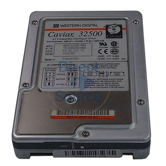 Western Digital Cavier WDAC32500 2.5GB 5400RPM ATA / IDE 40PIN 3.5INCH Hard Drive