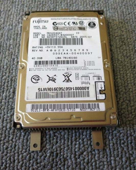 Fujitsu 40GB 2.5Inch 9.5MM 4200RPM Notebook HDD