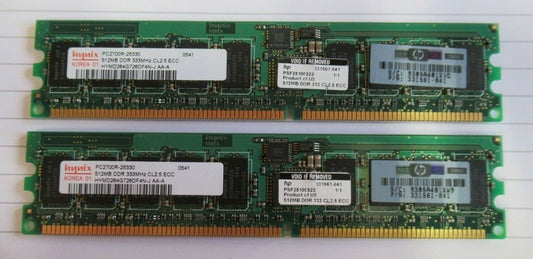 Hewlett Packard 331561-041 / M312L6420EG0-CB3 512MB 184PIN PC2700 DDR-333MHZ ECC Registered CL2.5 DIMM Memory Module