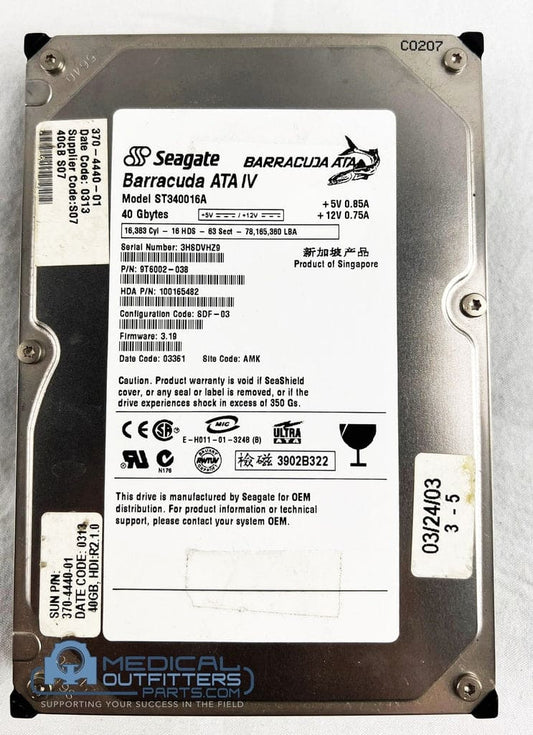 40GB 7200RPM 3.5 ATA/100