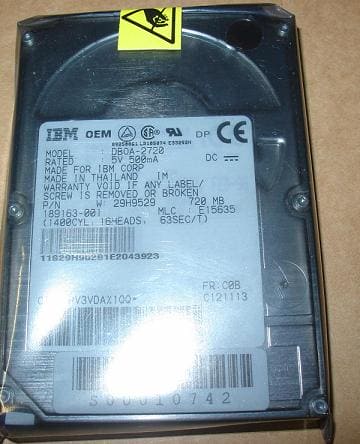 IBM 720MB 2.5" IDE 12MM HARD DRIVE