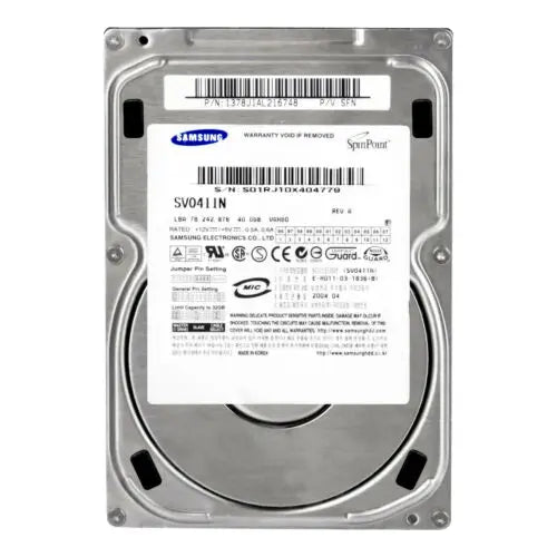 Samsung SPINPOINT VL40P SV0411N 40GB 5400RPM 2MB ATA-133 3.5" HARD DRIVE