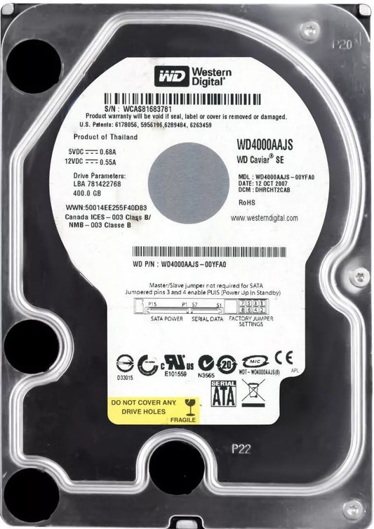 WD WD4000ABYS - hard drive - 400 GB - SATA-300