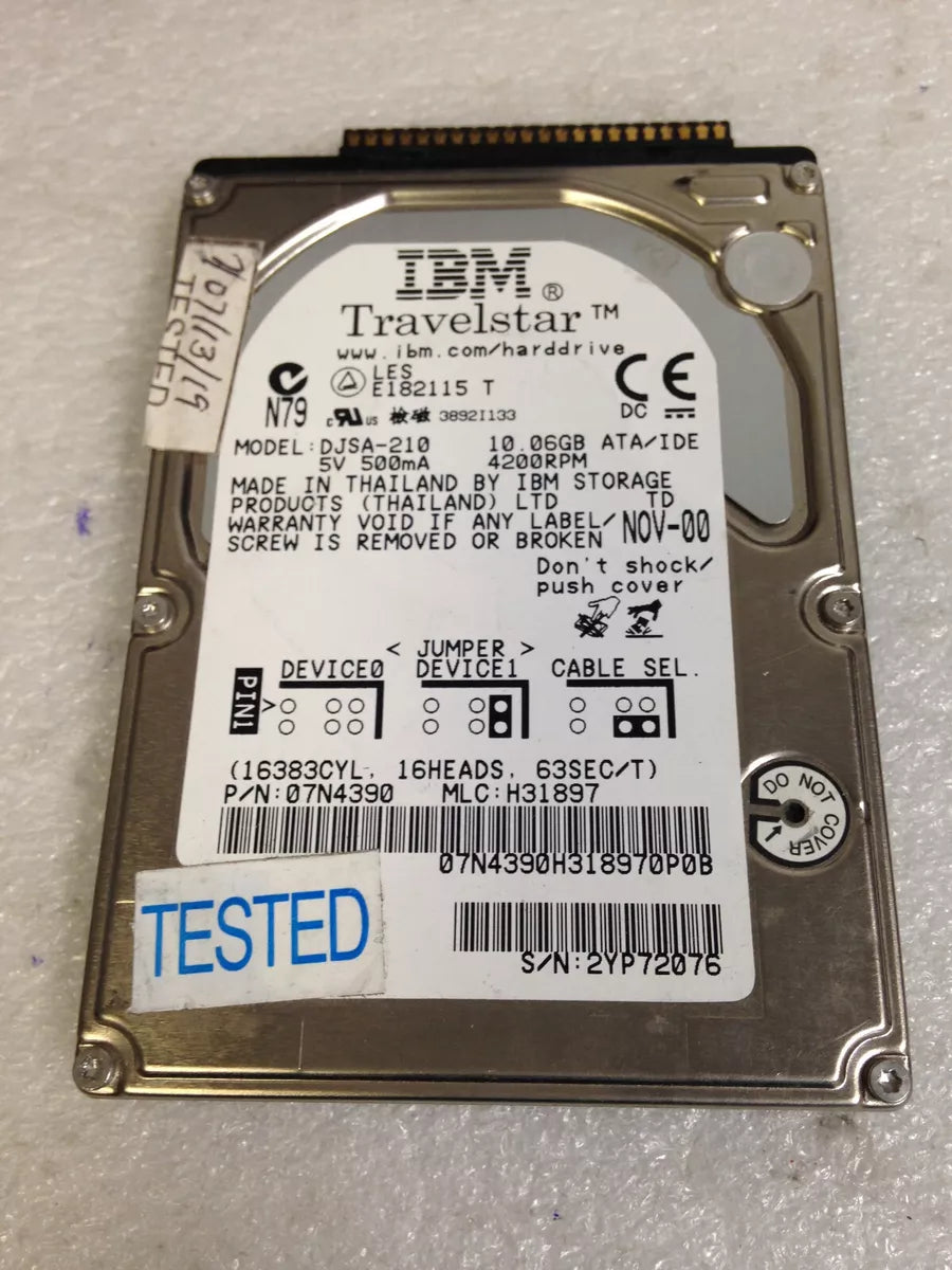 IBM Travelstar 10 GB 2.5 Inch 9.5 mm 4200RPM Notebook Hard Drive