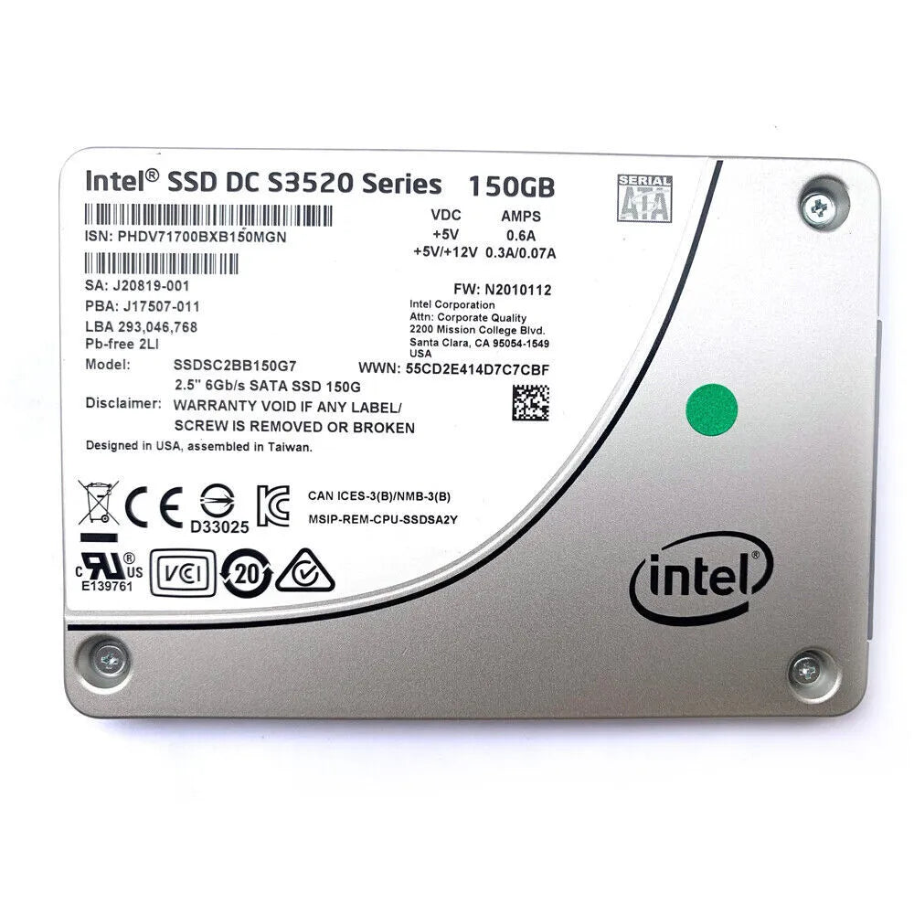 Intel SSD SSDSC2BB150G701 DC S3520 Series 150GB 2.5inch SATA 6Gb