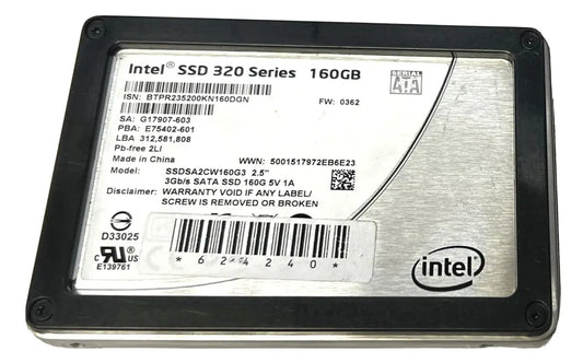 Intel 160 GB - Internal - 160 GB - Intel - SATA - Solid State