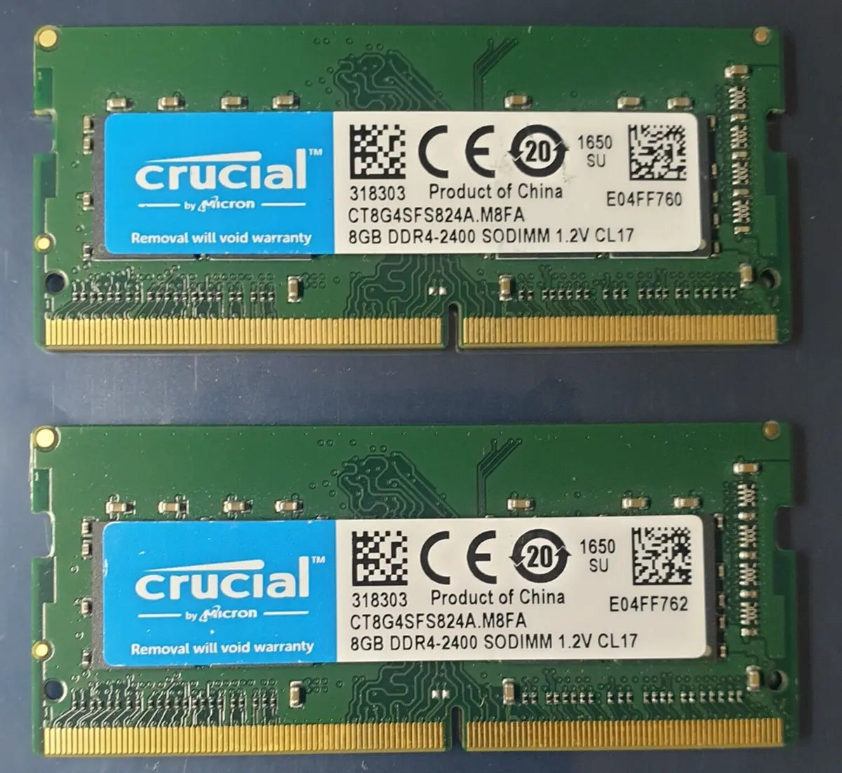 Crucial CT8G4SFS824A.M8FA 8GB DDR4-2400MHz Memory Module