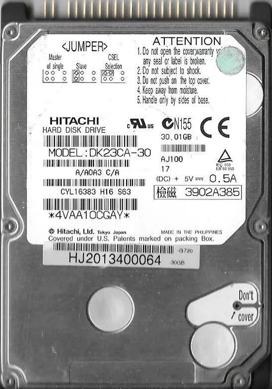 Hitachi 10GB UDMA/100 4200RPM 2.5-In 9.5mm NBB HDD 9Y1422-031