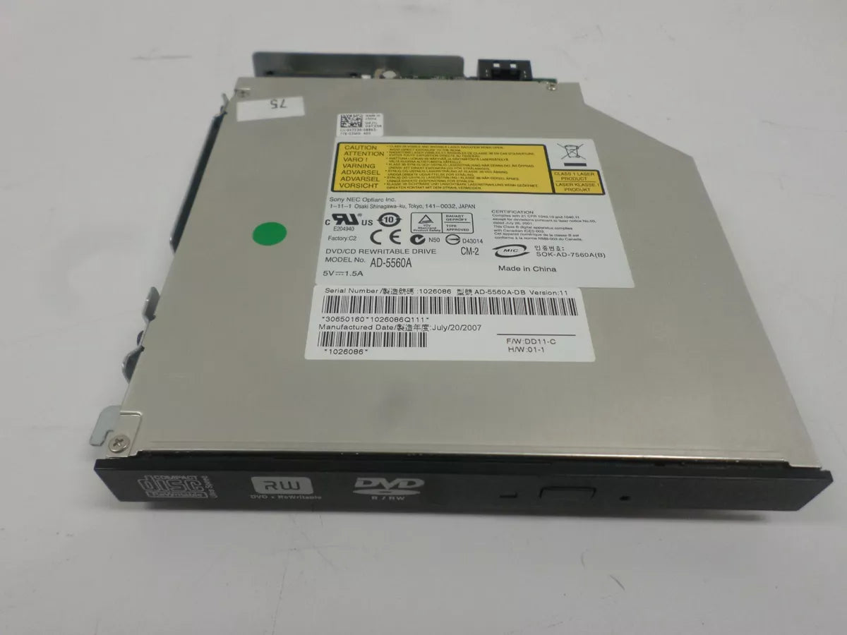 NEC AD-5560A 8X Dual Layer Notebook DVD?RW Burner Drive