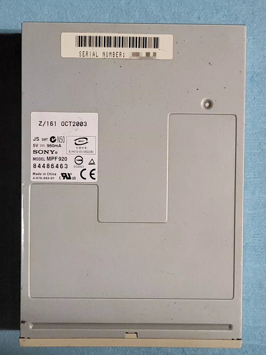 Sony 1.44MB internal 3.5 floppy disk drive Mfr P/N MPF920-E E/A33