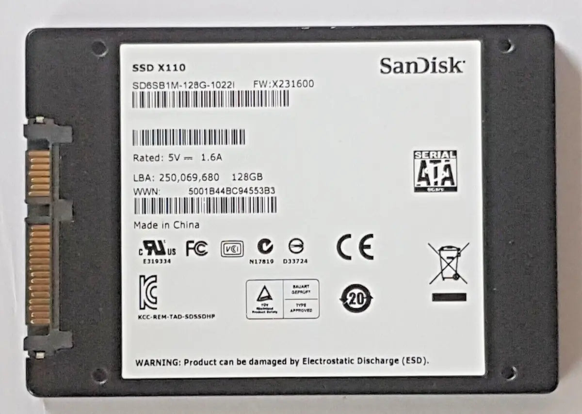 SanDisk SD6SB1M-128G-1022I 128GB SATA III 2.5'' Internal Solid State Drive