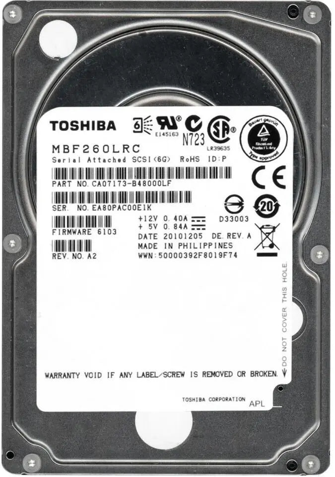 Toshiba 600GB 2.5'' SAS 6G 10K Server Hard Drive