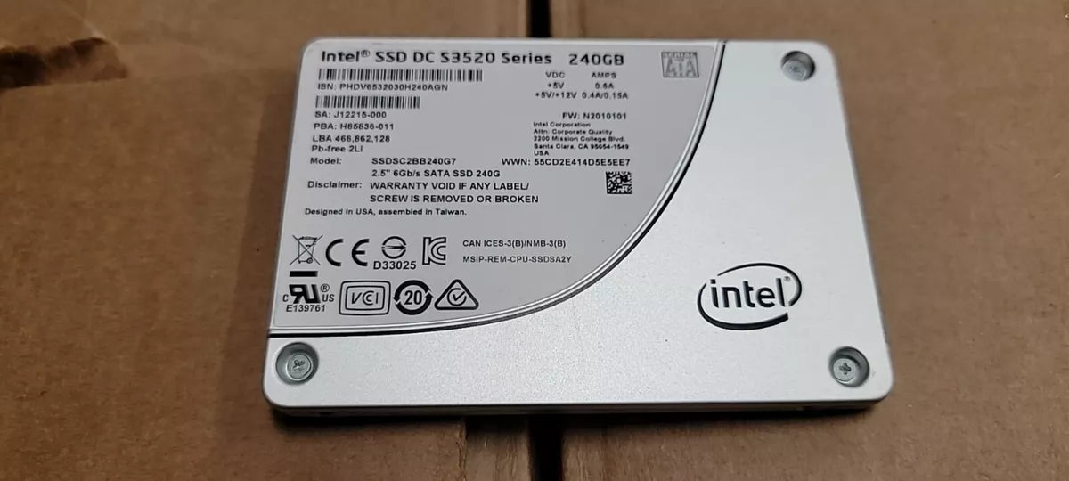 Intel DC S3520 Series SSDSC2BB240G7 240GB 2.5 inch SATA3 Solid State