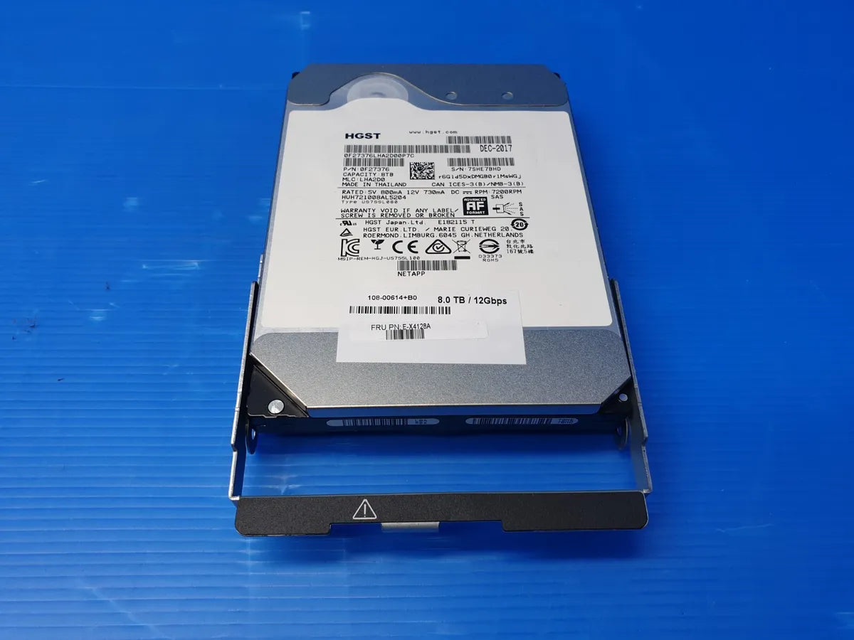 HUH721008AL5204 HGST Hitachi Ultrastar He10 8TB 7200RPM SAS 12Gbps 256MB Cache (SE / 512e) 3.5-inch Internal Hard Drive