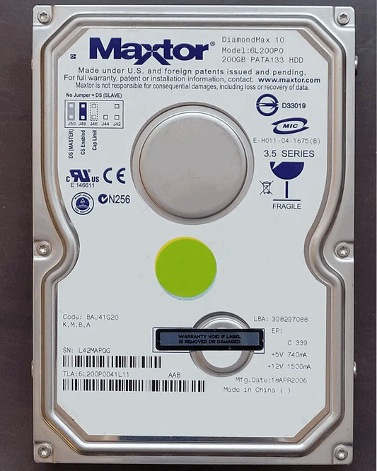 Maxtor DiamondMax 10 200GB Ultra ATA133 7200RPM/ 8MB/ Hard Drive