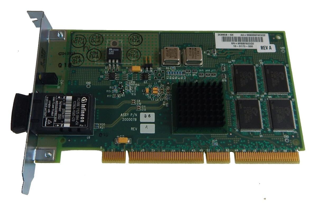 3COM 3C985B-SX EtherLink 1000Base-SX PCI Fiber Server Network Interface Card