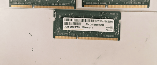 Apacer 75A83DFG080B 2GB DDR3 SDRAM Pc3-12800 Laptop Memory