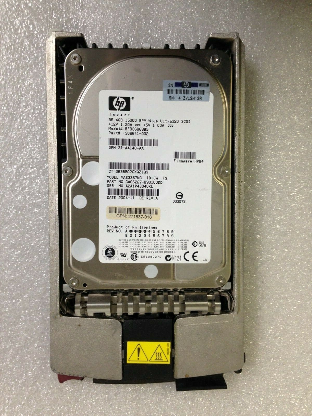 Fujitsu Enterprise 36.7 GB Hot-swap hard drive - 320 MBps - 15000 rpm