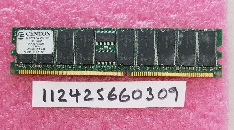 Centon 1GB RDIMM 184-Pin Memory Module CMPC1G/REG266