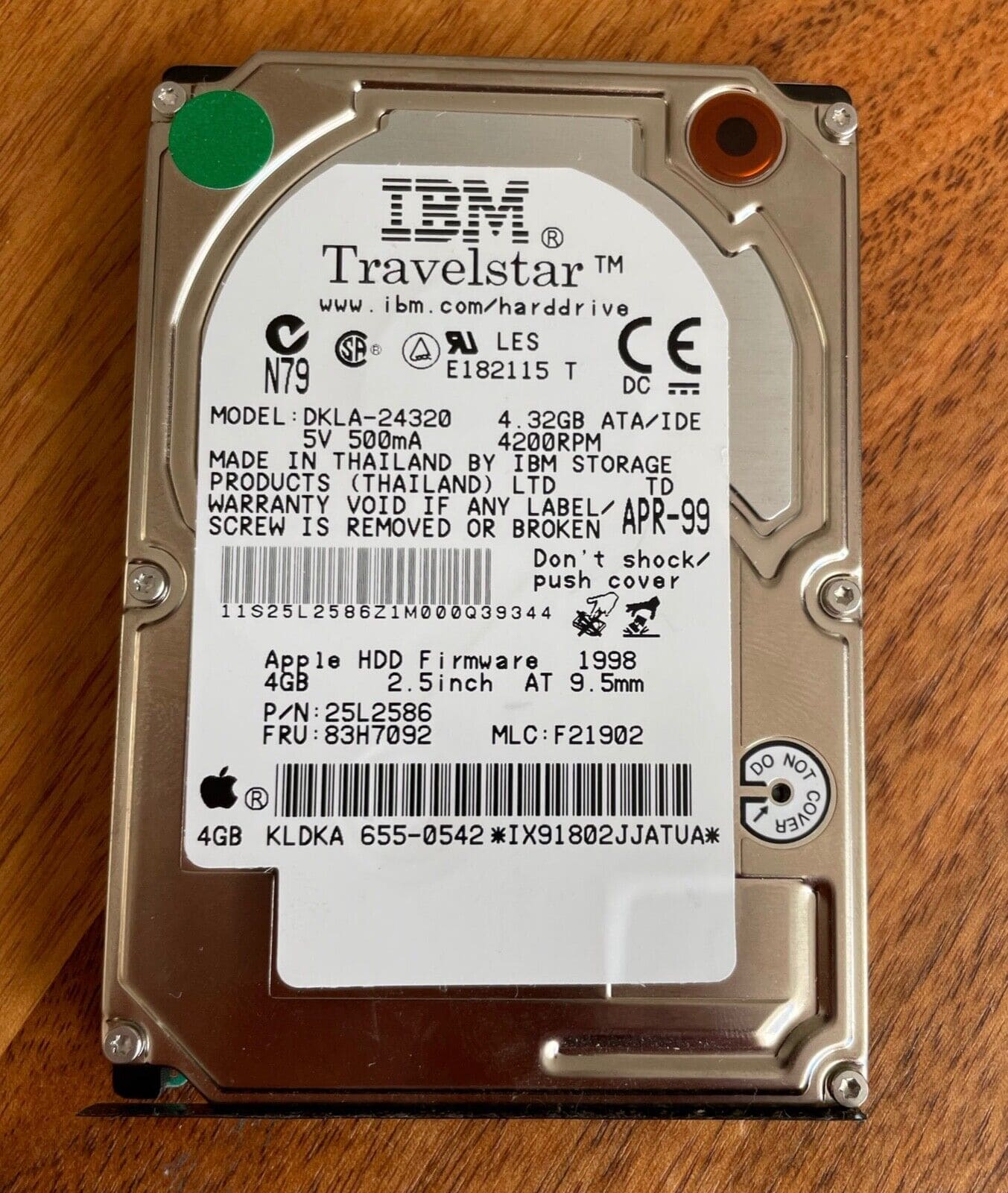 IBM 4.3GB IDE 9.5MM LALPTOP HDD