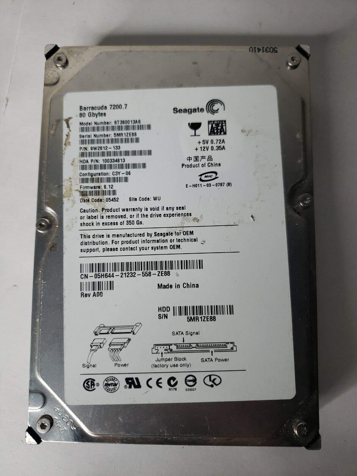 IDE Ultra ATA/100 (ATA-6) - 7200 rpm - 2 MB Buffer