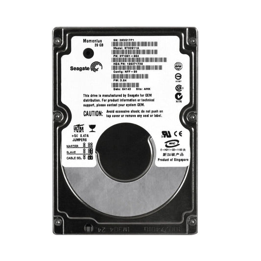 Seagate 20GB 9.5MM 2.5 5400 HDD Factory Recertified