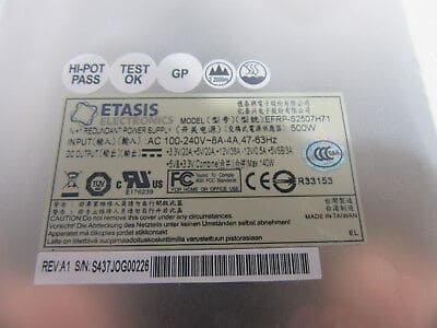 Etasis EFRP-S2507H71 500W Redundant Power Supply