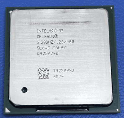 Intel RK80532RC041128 / BX80532RC2000B / SL6VY Celeron 2.0GHz 400Mhz 128Kb Cache Soc. . 478 Pin FC-PGA2 Processor