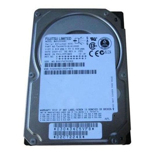 Fujitsu Limited MAV2036RC CA06473-B16100GE 36.7GB 10K SAS Server Hard Drive HDD